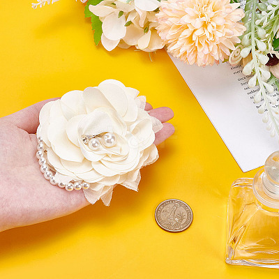 1Pc Polyester Flower Brooch JEWB-ME0001-11A-1