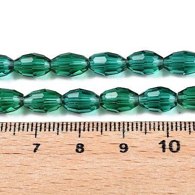 Transparent Glass Beads Strands EGLA-A037-T6x8mm-D11-1