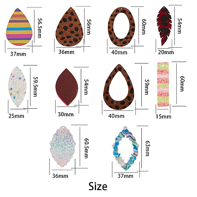 Imitation Leather Big Pendants FIND-SC0001-05-1