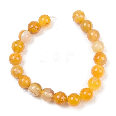 Natural Striped Agate/Banded Agate Beads Strands G-Z060-A01-C20-1