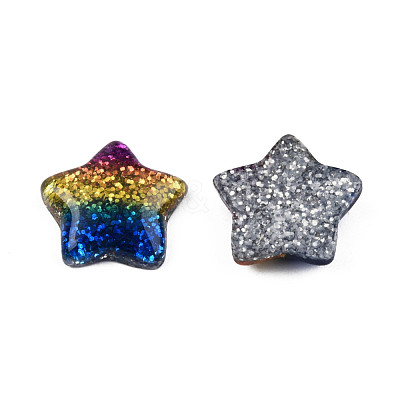Rainbow Resin Cabochons CRES-Q197-46-1