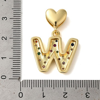 Rack Plating Brass Micro Pave Clear Cubic Zirconia Perdants KK-C067-12G-W-1