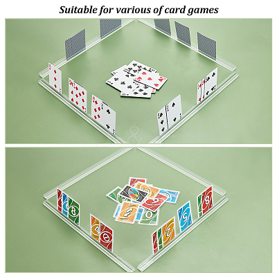 Acrylic Playing Cards Holders ODIS-WH0058-24-1