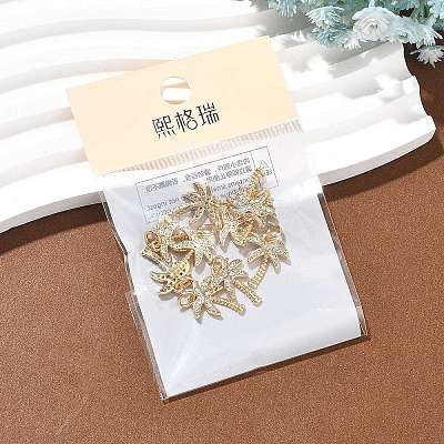 SHEGRACE Brass Micro Pave Clear Cubic Zirconia Pendants X-XGRQ2C285-409G-1