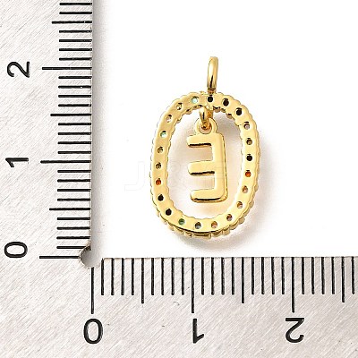 Brass Micro Pave Cubic Zirconia Pendants ZIRC-P123-01G-E02-1