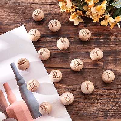 Natural Undyed Beech Beads WOOD-PH0001-03-1