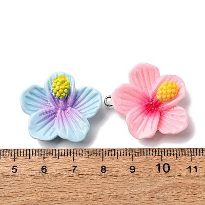 Opaque Resin Pendants RESI-A046-05G-1