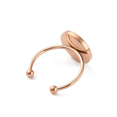 Stainless Steel Open Cuff Ring Findings FIND-WH0147-11B-KCG-1