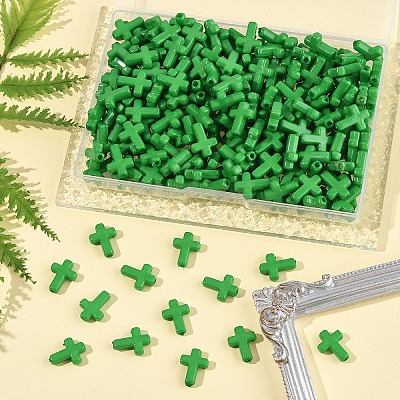 200Pcs Opaque Acrylic Beads SACR-FS0001-39J-1