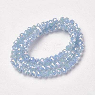 Electroplate Glass Beads Strands EGLA-A034-J6mm-T04-1