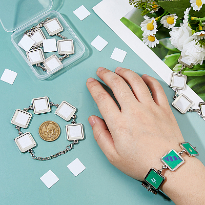 4 Sets Sublimation Blank Alloy Bracelet Making BJEW-FH0001-10A-1