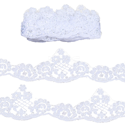 5.2 Yards Flower Polyester Lace Trim Ribbon OCOR-GF0005-59-1