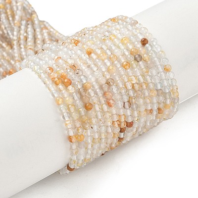 Natural White Topaz Beads Strands G-RM250101-E9-1