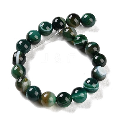 Natural Striped Agate/Banded Agate Beads Strands G-Z060-A01-C22-1