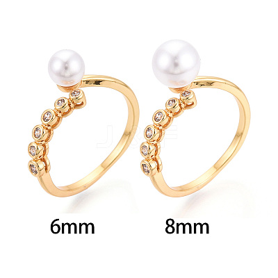 Brass Micro Pave Cubic Zirconia Cup Peg Ring Settings LS-KK-N274-14G-1
