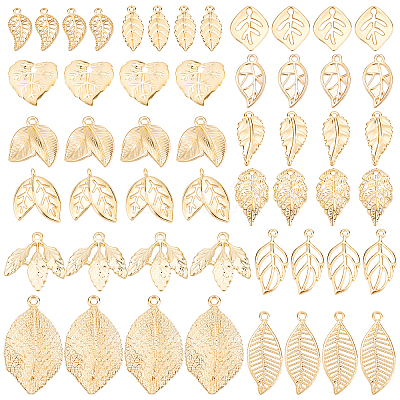 52Pcs 13 Style Alloy Pendants FIND-PH0005-51-1