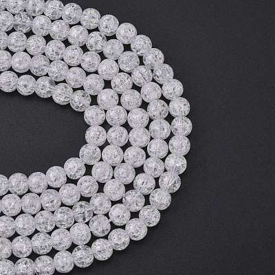 Synthetic Crackle Quartz Beads Strands GLAA-S134-6mm-05-1