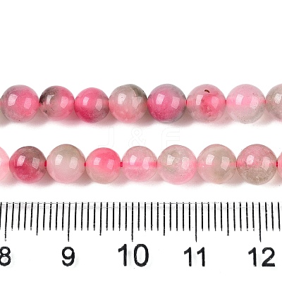 Dyed Natural White Jade Beads Strands G-T138-6mm-210-15-1