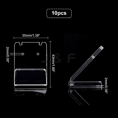 10Pcs Organic Glass Earring Displays EDIS-PH0001-11A-1