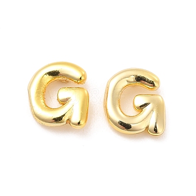 Brass Hollow Out Initial Letter Stud Earrings EJEW-A044-01G-G-1