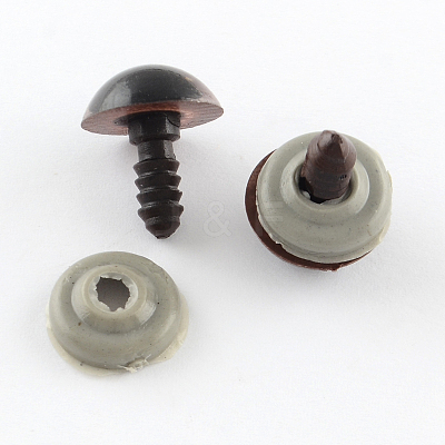 Craft Plastic Doll Eyes Stuffed Toy Eyes X-DIY-R039-18mm-1