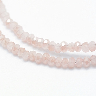 Electroplate Glass Beads Strands X-EGLA-J144-HR-C07-1