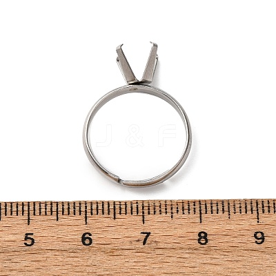 304 Stainless Steel Cuff Ring Components STAS-D372-01P-07-1