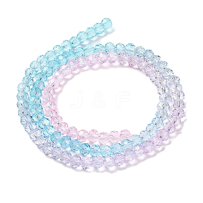 Transparent Painted Glass Beads Strands LS-DGLA-A034-T3mm-A22-1