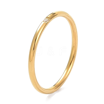 Ion Plating(IP) 304 Stainless Steel Finger Rings RJEW-J071-09-G-1