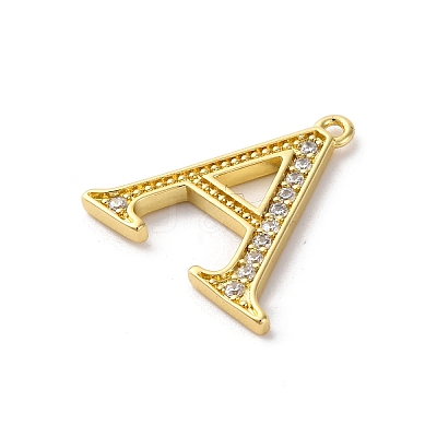 Rack Plating Brass Micro Pave Cubic Zirconia Pendant KK-H449-76G-19-1