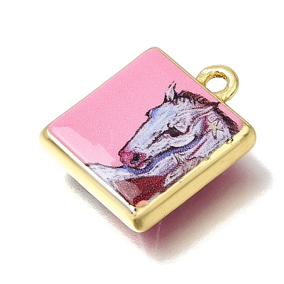 Printed Brass Pendants KK-CBAE379-02G-A-1