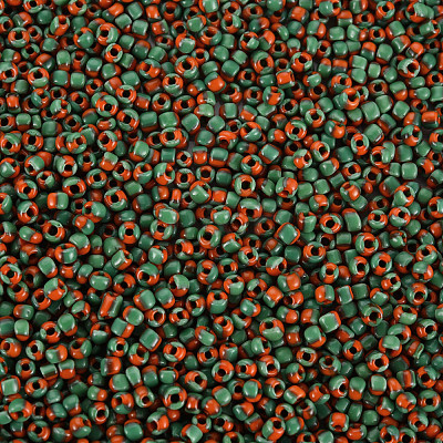 12/0 Two Tone Opaque Glass Seed Beads SEED-T006-01A-A01-1