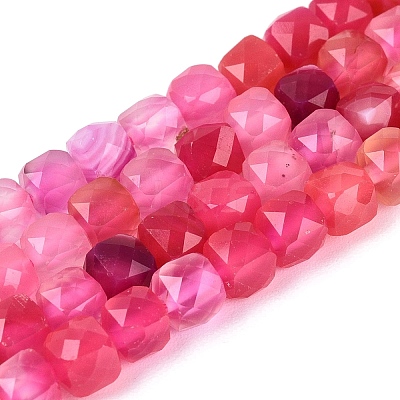 Natural Banded Agate/Striped Agate Beads Strands G-S359-374B-1