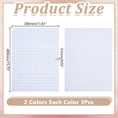 6Pcs 2 Colors Cotton Rectangle Cross-Stitch Fabric DIY-AR0004-83-1