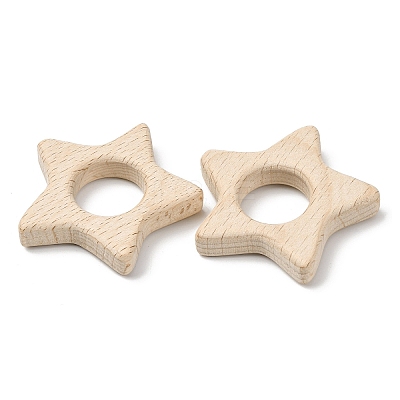 Natural Beech Wood Linking Rings WOOD-I017-03-1