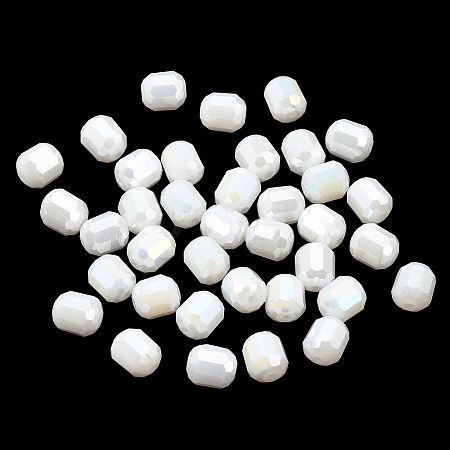 Electroplate Opaque Column Glass Beads EGLA-A043-02-PL03-1