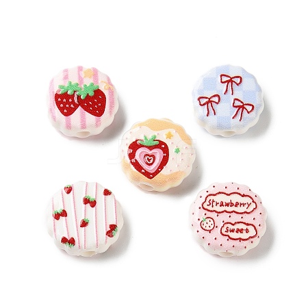 Opaque Printed Acrylic Beads AC-CBA6251-04-1