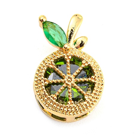 Brass Pave Cubic Zirconia Pendants KK-Q794-01D-G-1