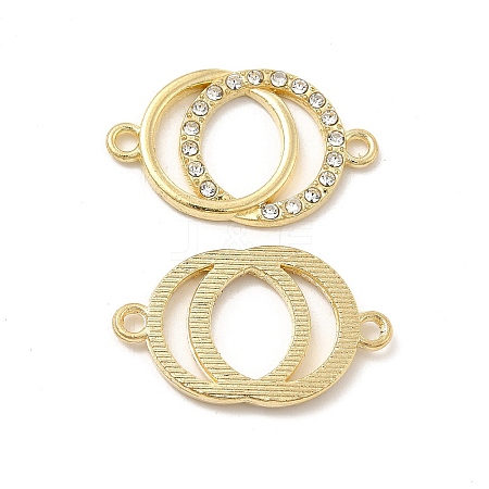 Alloy Connector Charms with Crystal Rhinestone FIND-H039-63LG-1