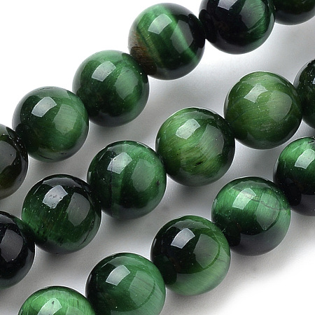 Natural Tiger Eye Beads Strands G-S259-03C-10mm-1