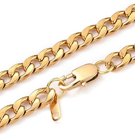 Men's 304 Stainless Steel Cuban Link Chain Necklaces NJEW-JN03157-02-1