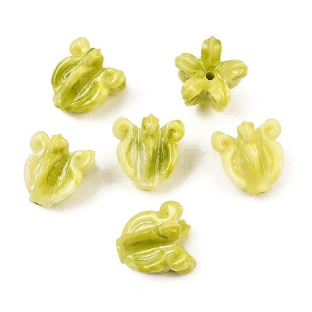 Synthetic Coral Carved Beads BSHE-P034-01E-1