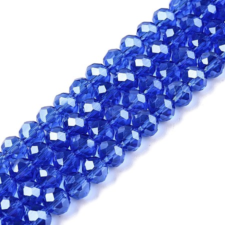 Electroplate Glass Beads Strands EGLA-A044-T6mm-A31-1