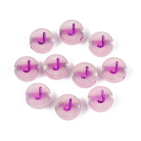 Luminous Frosted Acrylic Beads FACR-T008-02J-1