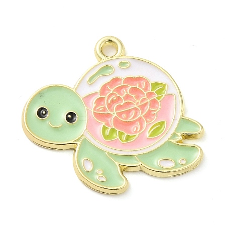 Alloy Enamel Pendants X-ENAM-R146-02B-1