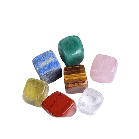 Natural Mixed Gemstone Cube Set Display Decorations PW-WG76348-01-1