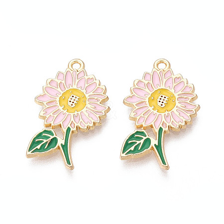 Alloy Enamel Pendants ENAM-T024-32D-G-1