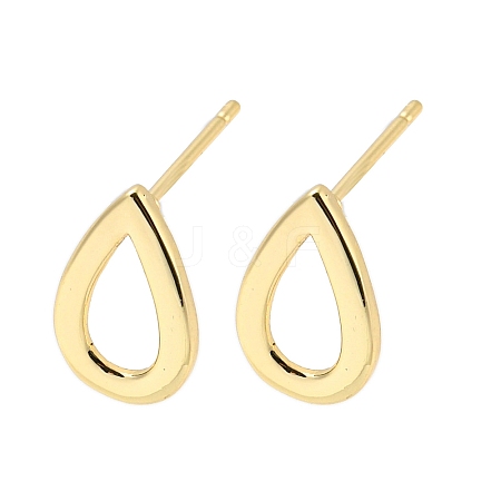 Brass Stud Earrings EJEW-B035-12KCG-1