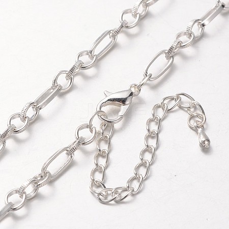 Iron Figaro Chain Necklace Making MAK-J004-24S-1