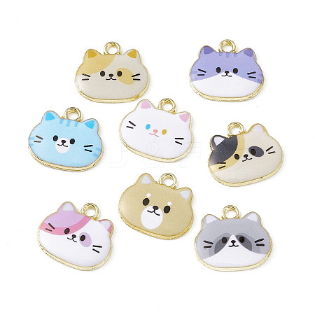 Painted Alloy Pendants PALLOY-P288-02G-1